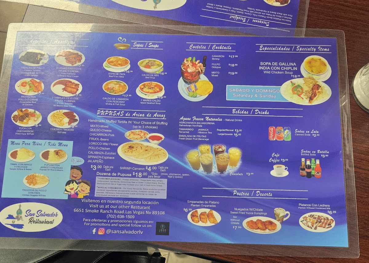 San Salvador Restaurant #1 Menu - Image 4